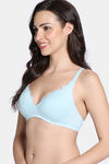 Zivame Padded Non Wired Medium Coverage T-Shirt Bra - Starlight Blue — thumbnail 4